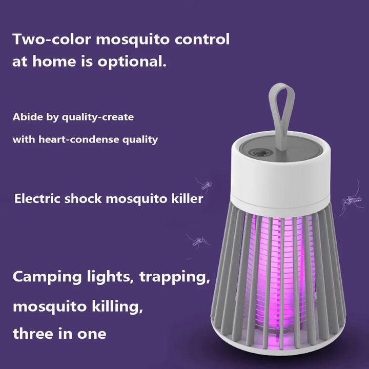 USB Rechargeable Mosquito & Fly Killer Trap – Safe, Odourless, Chemical-Free Protection for Home & Camping